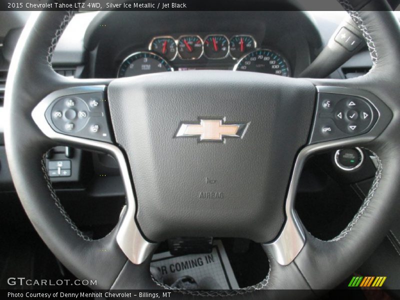 Silver Ice Metallic / Jet Black 2015 Chevrolet Tahoe LTZ 4WD