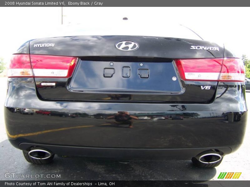 Ebony Black / Gray 2008 Hyundai Sonata Limited V6