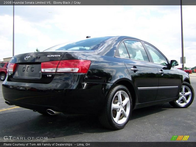 Ebony Black / Gray 2008 Hyundai Sonata Limited V6