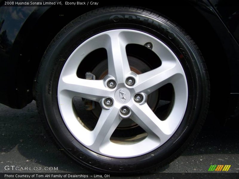 Ebony Black / Gray 2008 Hyundai Sonata Limited V6