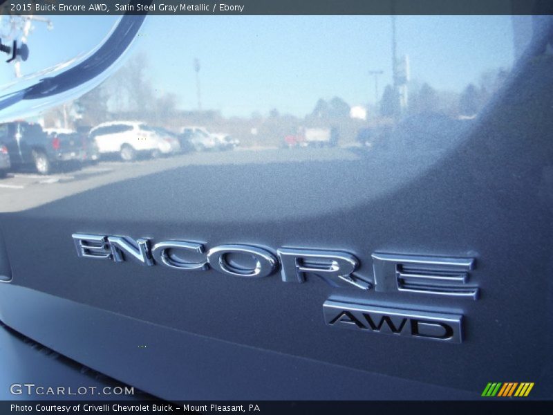Satin Steel Gray Metallic / Ebony 2015 Buick Encore AWD