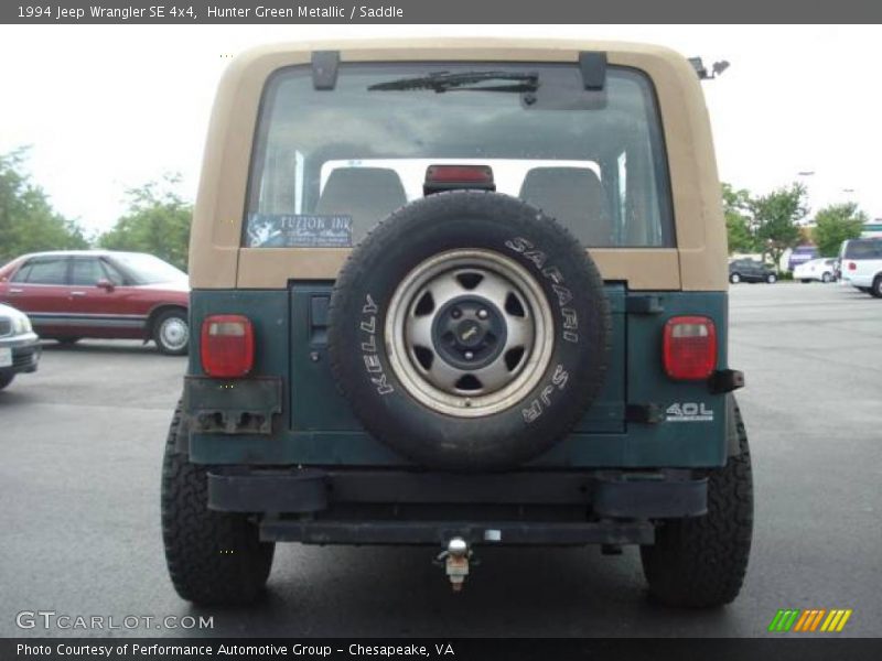 Hunter Green Metallic / Saddle 1994 Jeep Wrangler SE 4x4