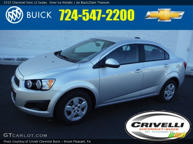 Silver Ice Metallic / Jet Black/Dark Titanium 2015 Chevrolet Sonic LS Sedan