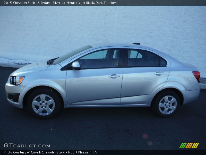 Silver Ice Metallic / Jet Black/Dark Titanium 2015 Chevrolet Sonic LS Sedan