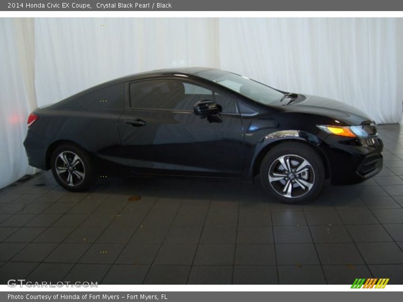 Crystal Black Pearl / Black 2014 Honda Civic EX Coupe