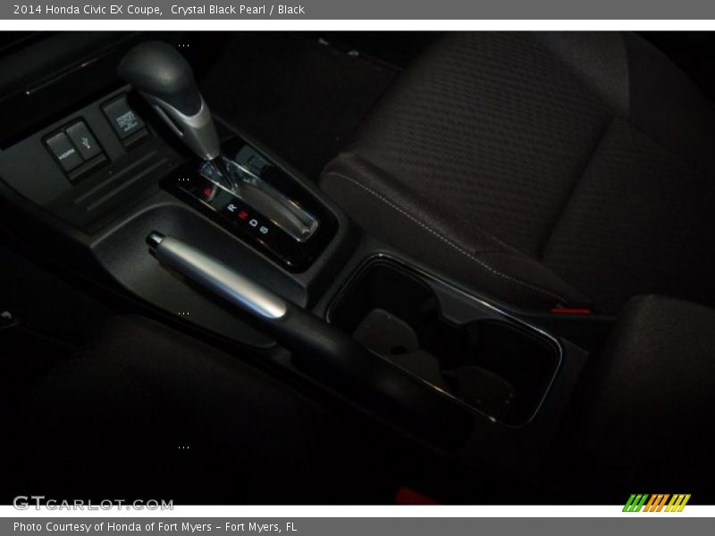 Crystal Black Pearl / Black 2014 Honda Civic EX Coupe