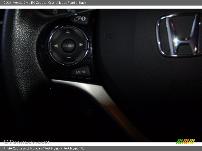 Crystal Black Pearl / Black 2014 Honda Civic EX Coupe