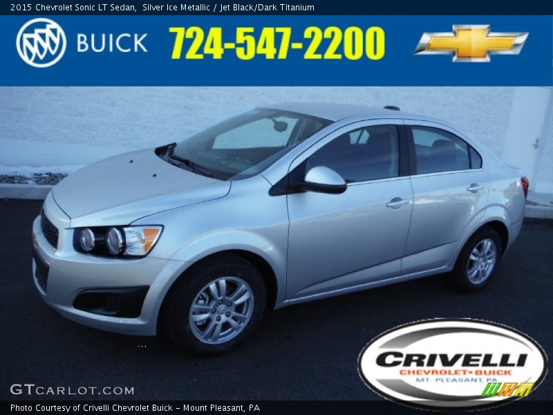 Silver Ice Metallic / Jet Black/Dark Titanium 2015 Chevrolet Sonic LT Sedan