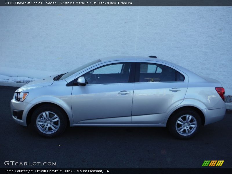 Silver Ice Metallic / Jet Black/Dark Titanium 2015 Chevrolet Sonic LT Sedan