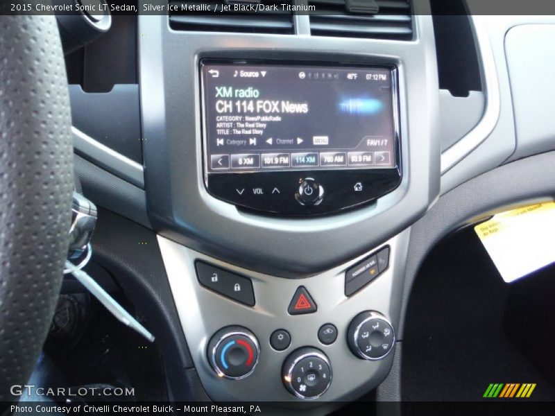 Silver Ice Metallic / Jet Black/Dark Titanium 2015 Chevrolet Sonic LT Sedan