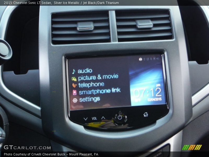 Silver Ice Metallic / Jet Black/Dark Titanium 2015 Chevrolet Sonic LT Sedan