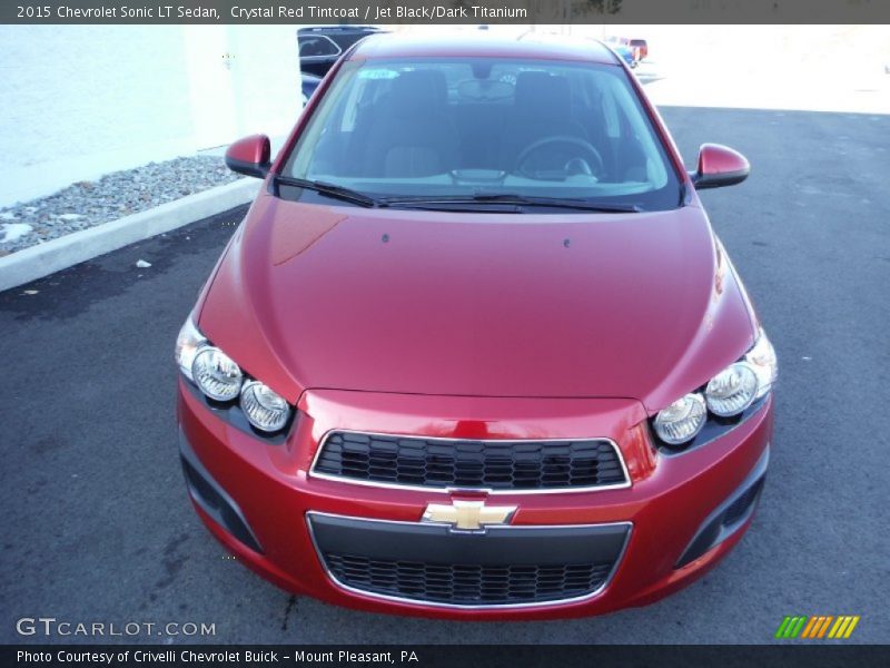 Crystal Red Tintcoat / Jet Black/Dark Titanium 2015 Chevrolet Sonic LT Sedan