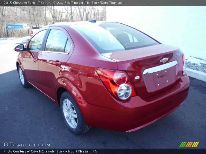 Crystal Red Tintcoat / Jet Black/Dark Titanium 2015 Chevrolet Sonic LT Sedan