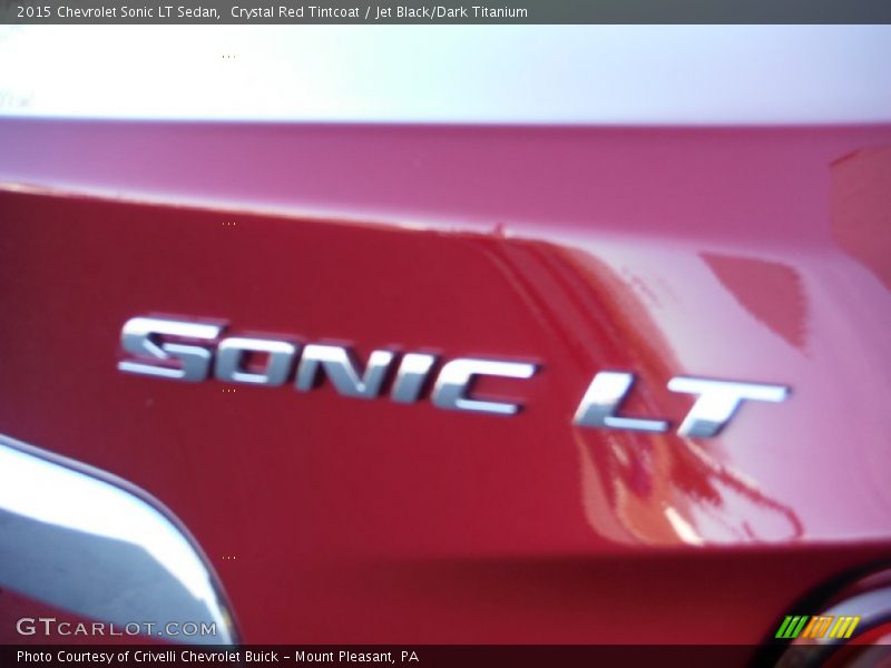 Crystal Red Tintcoat / Jet Black/Dark Titanium 2015 Chevrolet Sonic LT Sedan