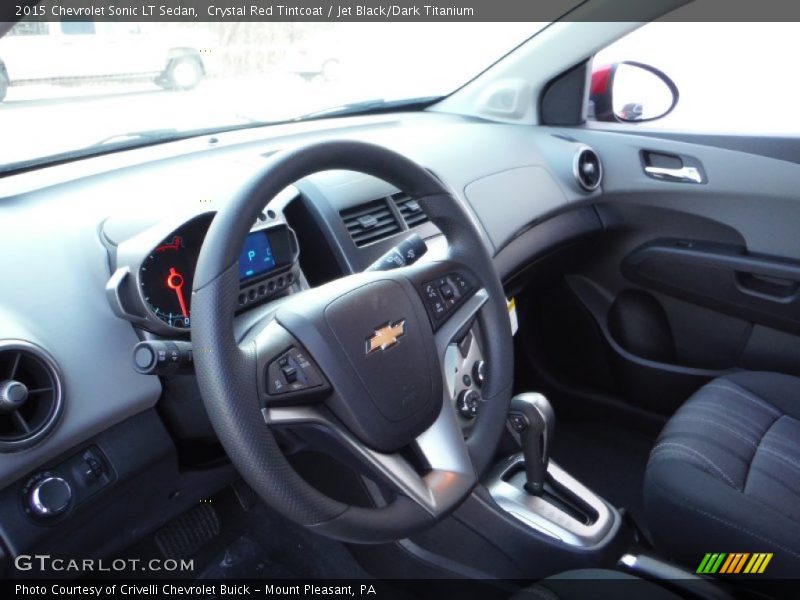 Crystal Red Tintcoat / Jet Black/Dark Titanium 2015 Chevrolet Sonic LT Sedan