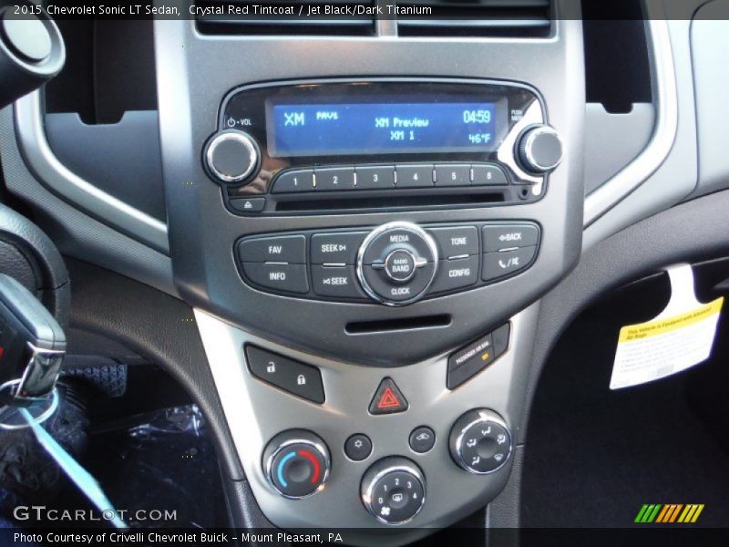 Crystal Red Tintcoat / Jet Black/Dark Titanium 2015 Chevrolet Sonic LT Sedan