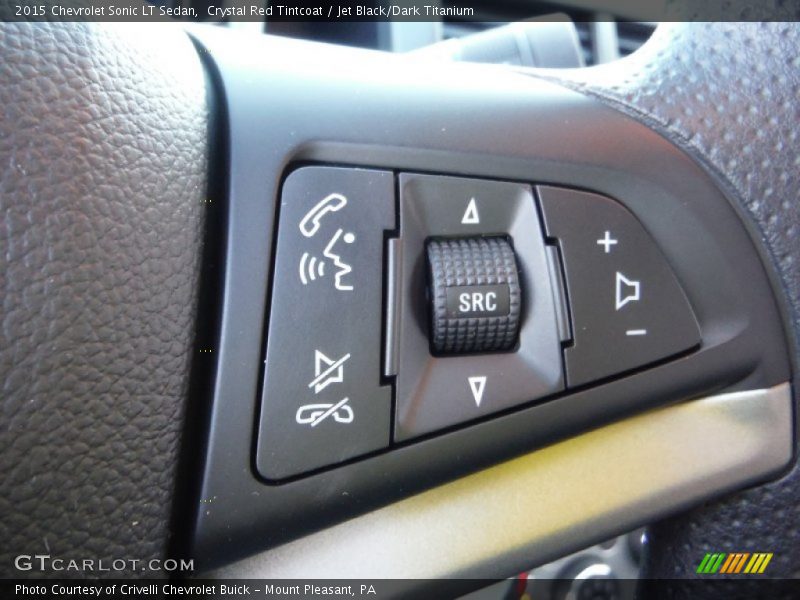 Crystal Red Tintcoat / Jet Black/Dark Titanium 2015 Chevrolet Sonic LT Sedan