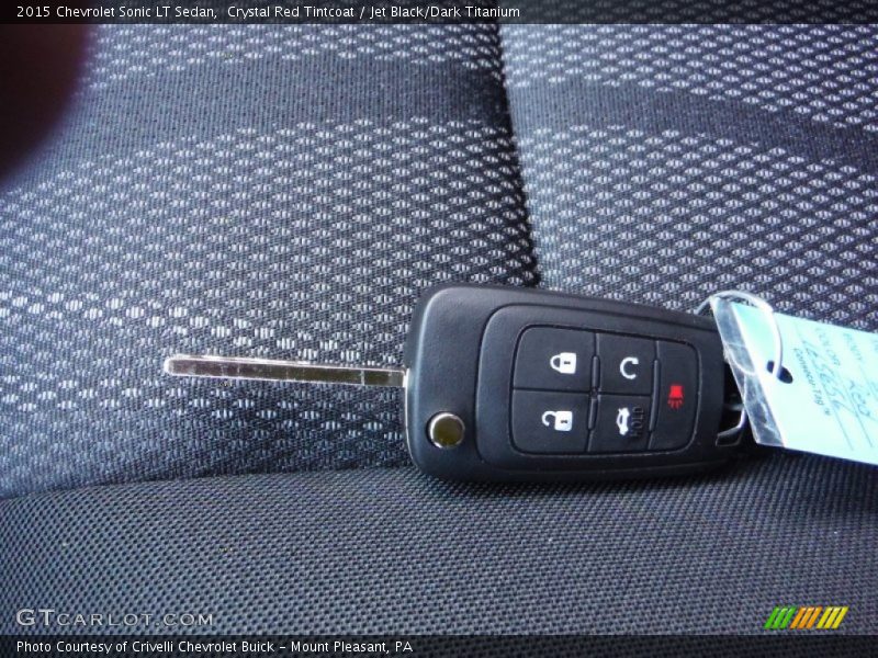 Crystal Red Tintcoat / Jet Black/Dark Titanium 2015 Chevrolet Sonic LT Sedan
