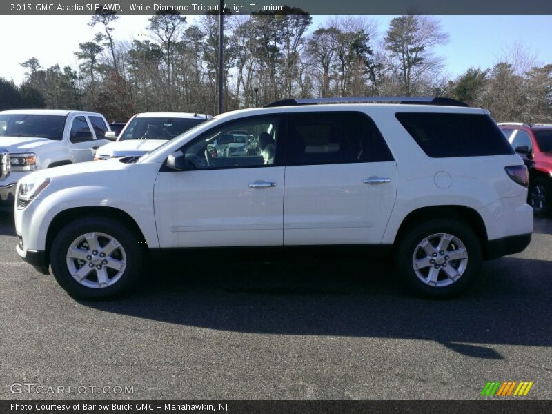 White Diamond Tricoat / Light Titanium 2015 GMC Acadia SLE AWD