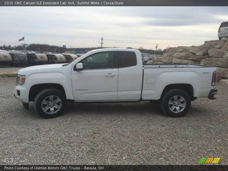 Summit White / Cocoa/Dune 2015 GMC Canyon SLE Extended Cab 4x4