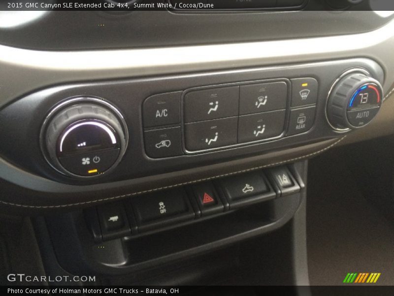 Controls of 2015 Canyon SLE Extended Cab 4x4