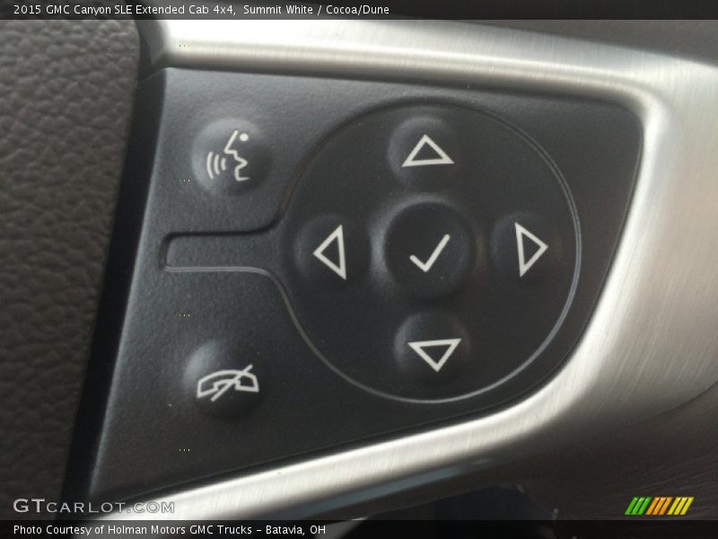 Controls of 2015 Canyon SLE Extended Cab 4x4