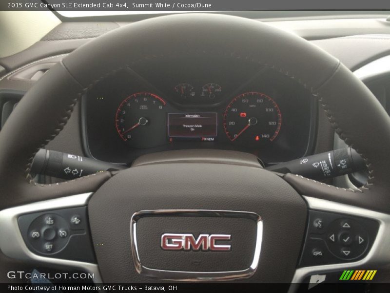 Summit White / Cocoa/Dune 2015 GMC Canyon SLE Extended Cab 4x4
