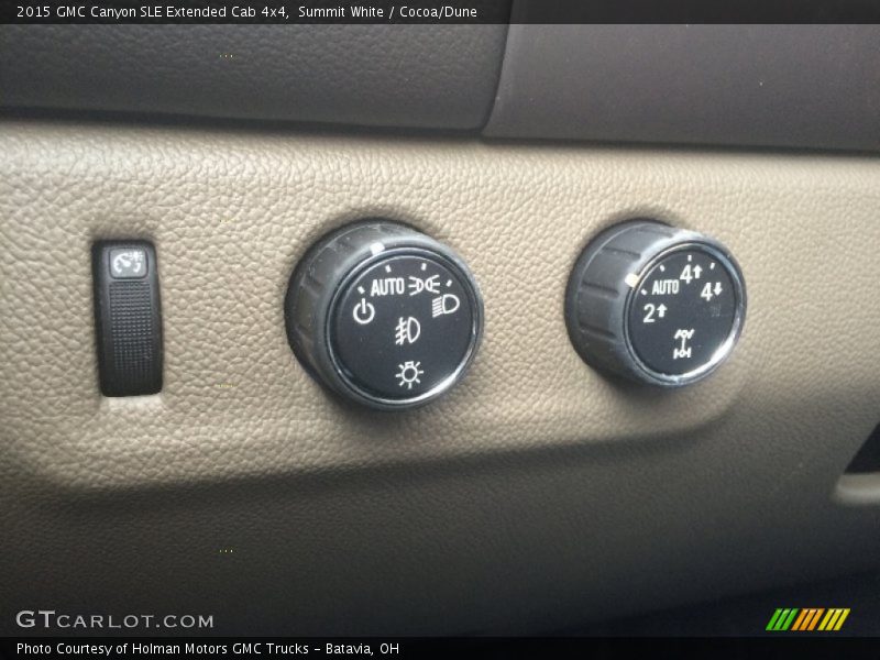 Controls of 2015 Canyon SLE Extended Cab 4x4