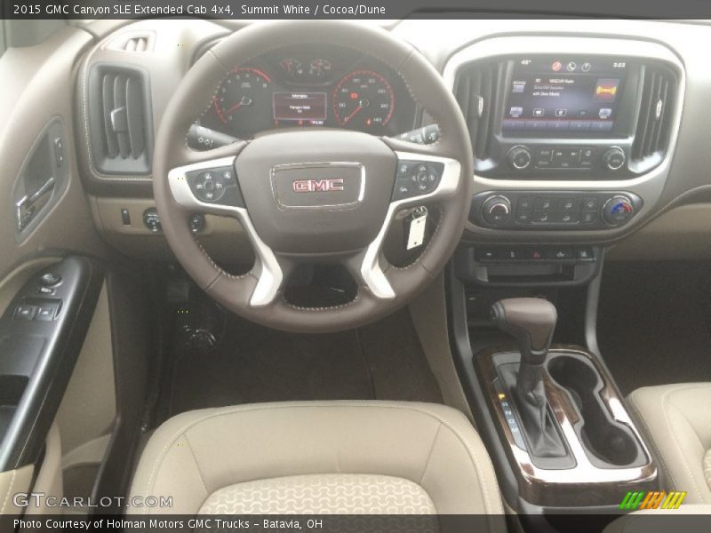 Summit White / Cocoa/Dune 2015 GMC Canyon SLE Extended Cab 4x4