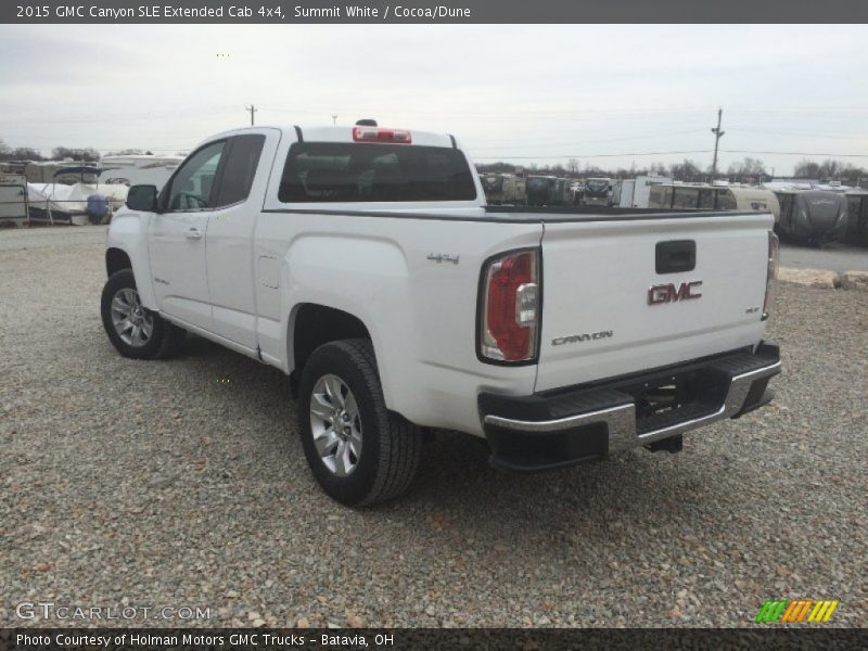 Summit White / Cocoa/Dune 2015 GMC Canyon SLE Extended Cab 4x4