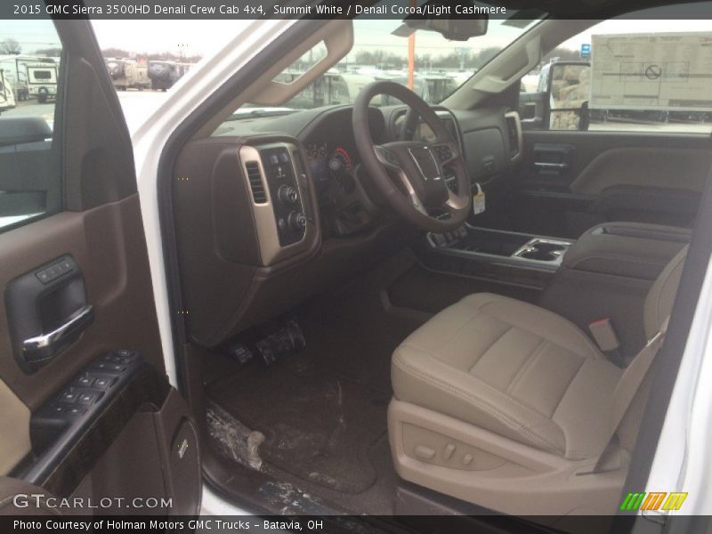 Summit White / Denali Cocoa/Light Cashmere 2015 GMC Sierra 3500HD Denali Crew Cab 4x4