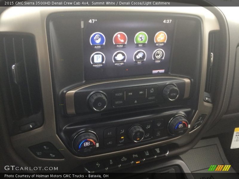 Summit White / Denali Cocoa/Light Cashmere 2015 GMC Sierra 3500HD Denali Crew Cab 4x4