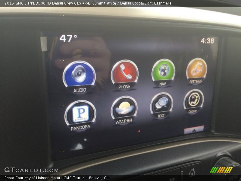 Summit White / Denali Cocoa/Light Cashmere 2015 GMC Sierra 3500HD Denali Crew Cab 4x4