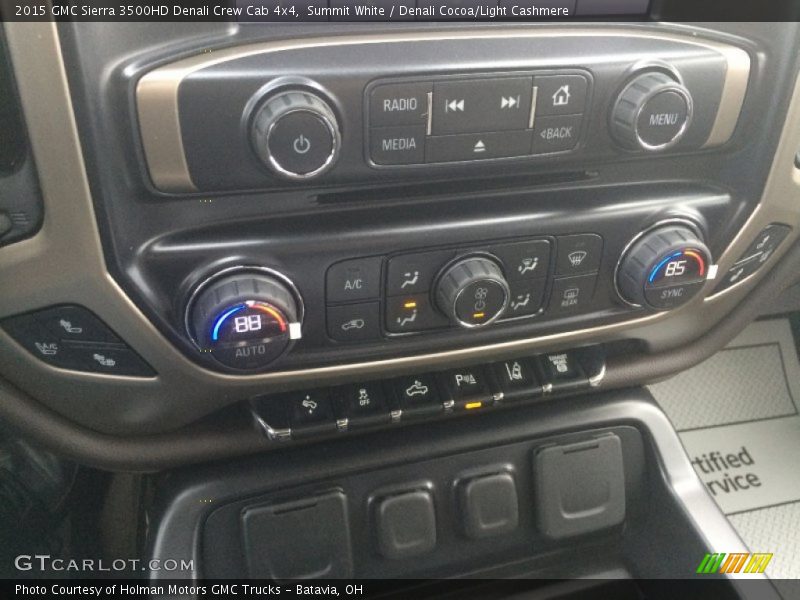 Summit White / Denali Cocoa/Light Cashmere 2015 GMC Sierra 3500HD Denali Crew Cab 4x4