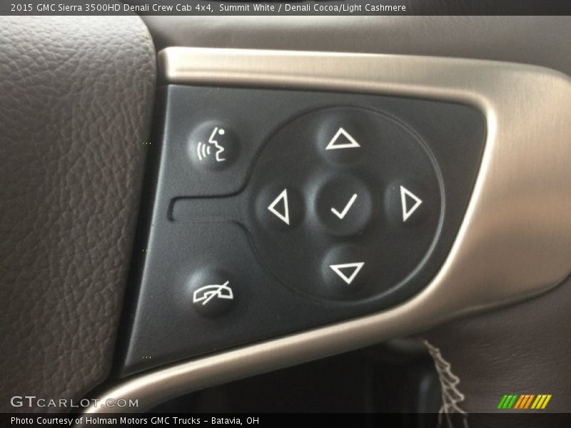 Summit White / Denali Cocoa/Light Cashmere 2015 GMC Sierra 3500HD Denali Crew Cab 4x4