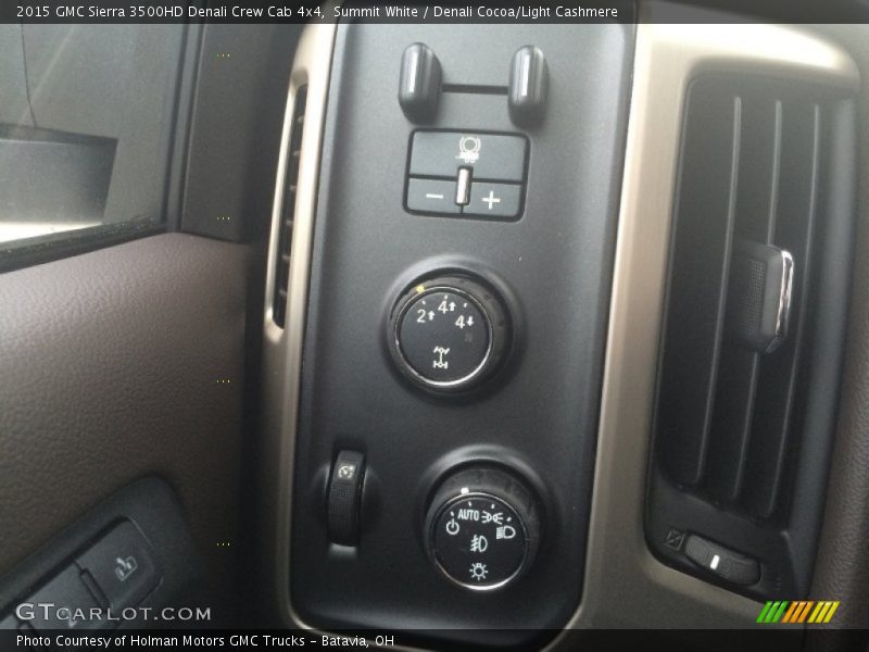 Summit White / Denali Cocoa/Light Cashmere 2015 GMC Sierra 3500HD Denali Crew Cab 4x4
