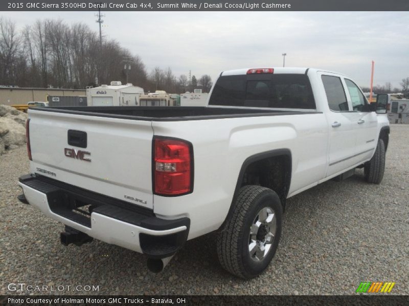 Summit White / Denali Cocoa/Light Cashmere 2015 GMC Sierra 3500HD Denali Crew Cab 4x4