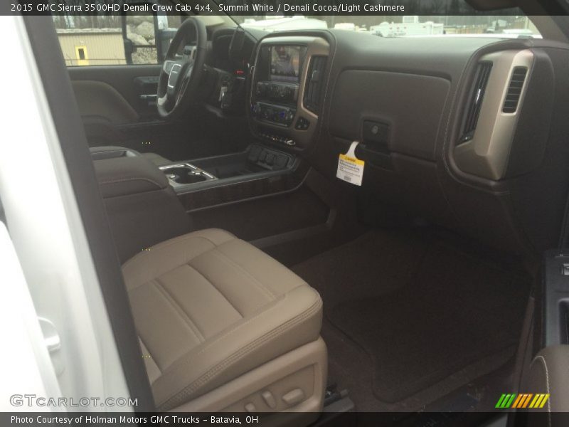 Summit White / Denali Cocoa/Light Cashmere 2015 GMC Sierra 3500HD Denali Crew Cab 4x4