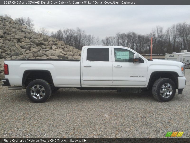 Summit White / Denali Cocoa/Light Cashmere 2015 GMC Sierra 3500HD Denali Crew Cab 4x4