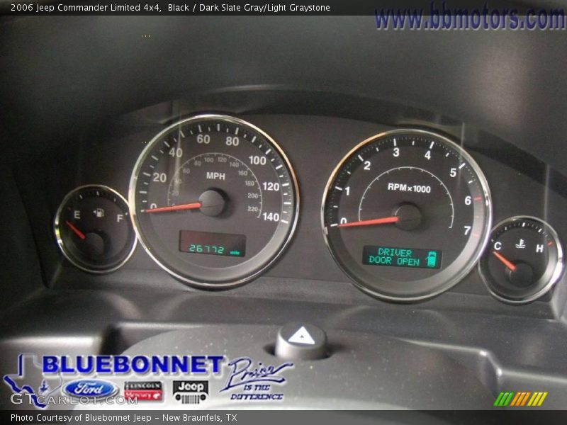 Black / Dark Slate Gray/Light Graystone 2006 Jeep Commander Limited 4x4