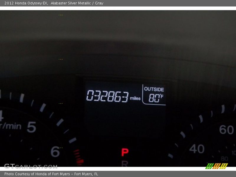 Alabaster Silver Metallic / Gray 2012 Honda Odyssey EX