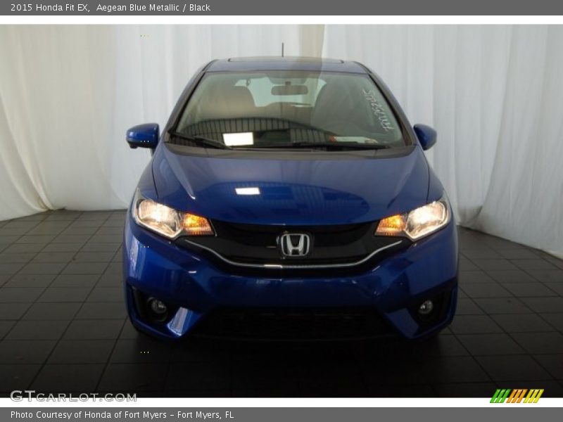 Aegean Blue Metallic / Black 2015 Honda Fit EX