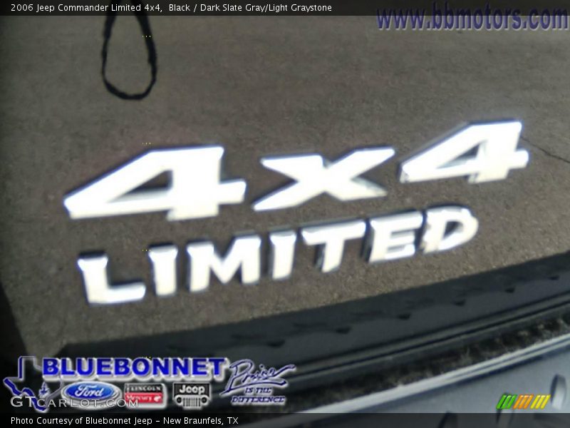 Black / Dark Slate Gray/Light Graystone 2006 Jeep Commander Limited 4x4