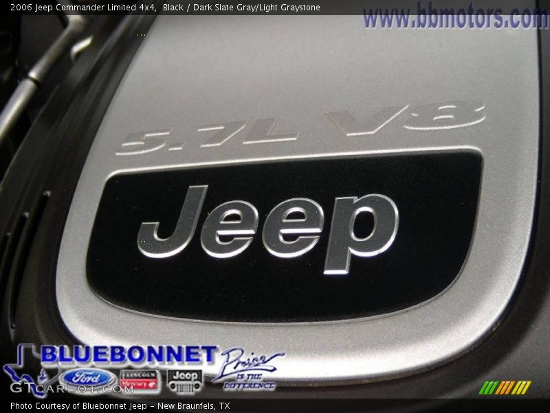 Black / Dark Slate Gray/Light Graystone 2006 Jeep Commander Limited 4x4