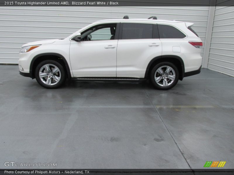 Blizzard Pearl White / Black 2015 Toyota Highlander Limited AWD