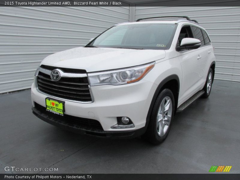 Blizzard Pearl White / Black 2015 Toyota Highlander Limited AWD