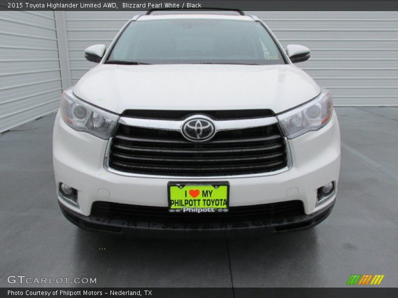 Blizzard Pearl White / Black 2015 Toyota Highlander Limited AWD