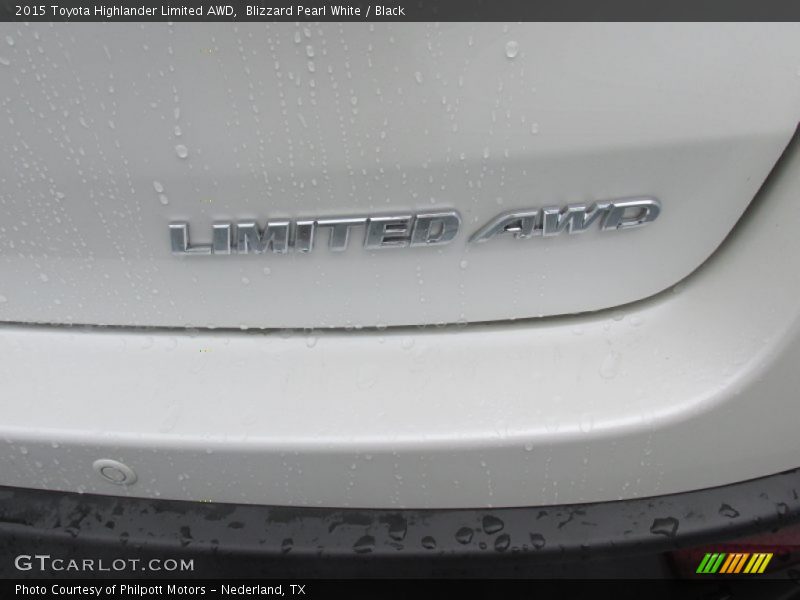 Blizzard Pearl White / Black 2015 Toyota Highlander Limited AWD