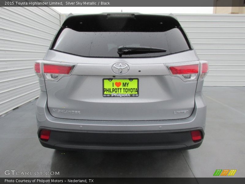 Silver Sky Metallic / Black 2015 Toyota Highlander Limited