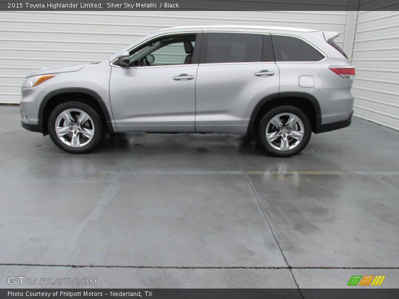 Silver Sky Metallic / Black 2015 Toyota Highlander Limited